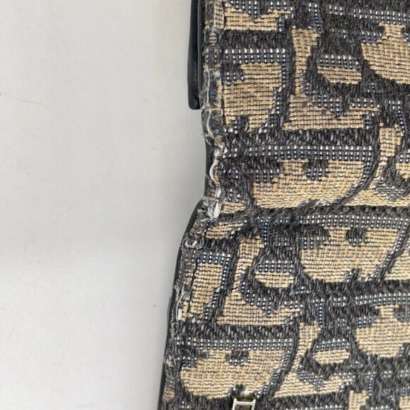 $1295 Authentic CHRISTIAN DIOR Made in ITALY Unisex Blue Bifold Long Wallet - Picture 13 of 13